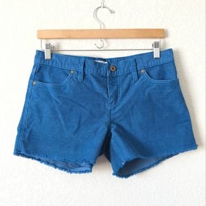 Carve Designs Women's Stretch Cotton Corduroy Shorts Blue Oahu Organic 4"